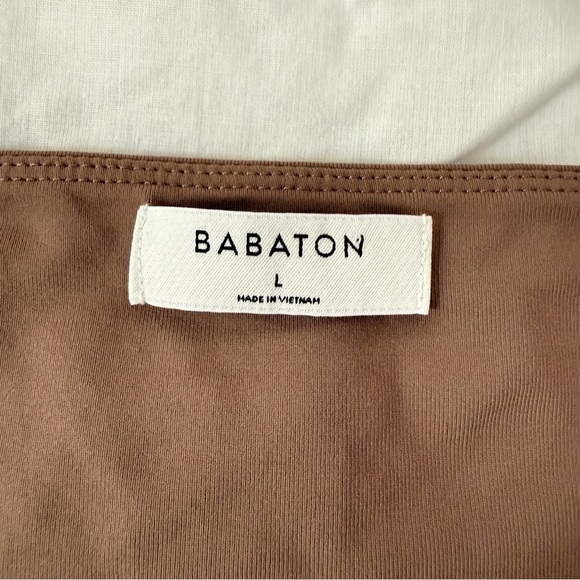 Babaton Aritzia Crop Fitted Tank Top Size L Brown - Picture 5 of 5